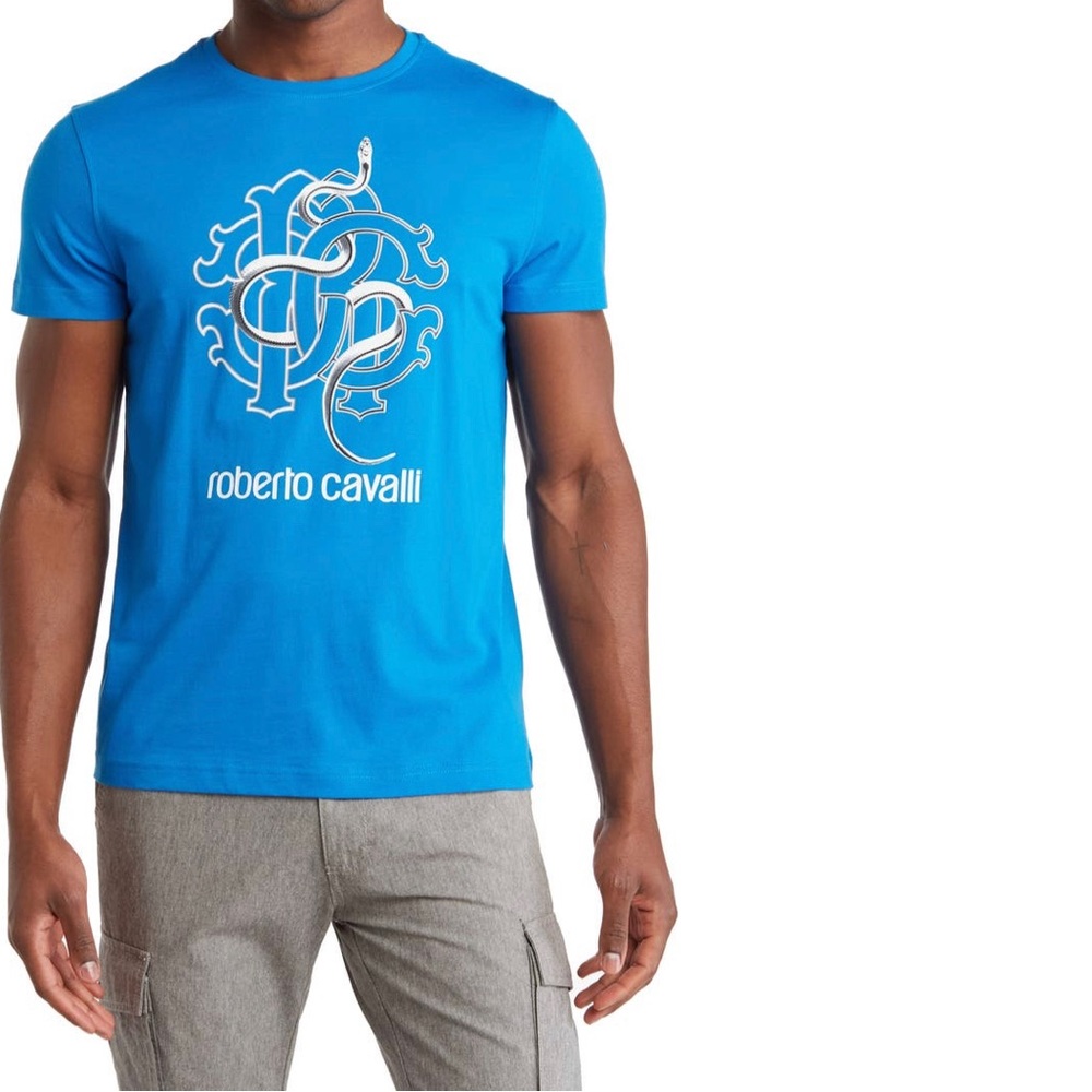 Roberto Cavalli Snake Graphic Print T-shirt